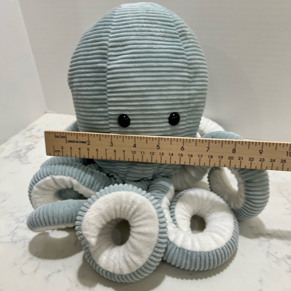 Charming Gray and White Octopus Plush - Picture 3 of 5